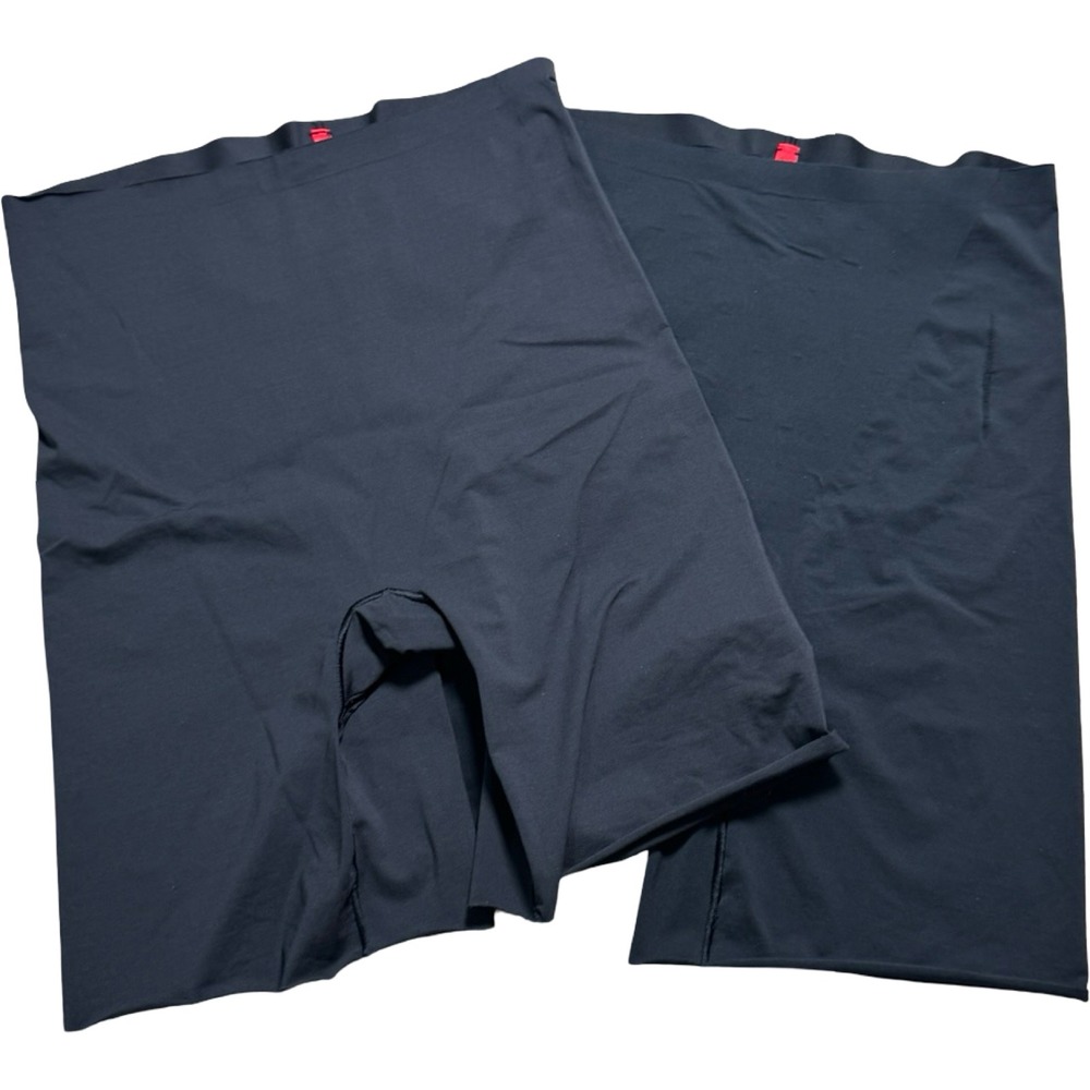 2 Pack SPANX Trust Your Thinstincts Mid Thigh Shaper Shorts Black M Womens